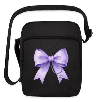Cute Medical Ribbon Bow - Upright Crossbody Bag - black - Front