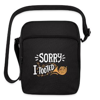 French Horn Player French Hornist - Upright Crossbody Bag - black - Front