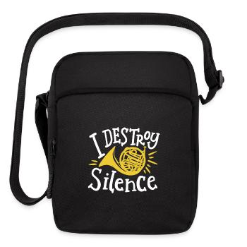 French horn player Musician - Upright Crossbody Bag - black - Front