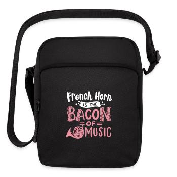 French horn music - Upright Crossbody Bag - black - Front