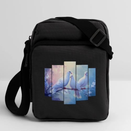 Symbols of Peace and Serenity - Upright Crossbody Bag