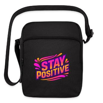 Stay Positive Neon Splash - Upright Crossbody Bag - black - Front