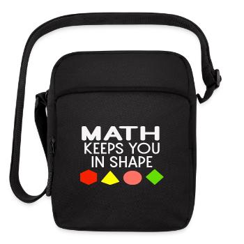 Funny Math Keeps You In Shape Geometric Shapes - Upright Crossbody Bag - black - Front