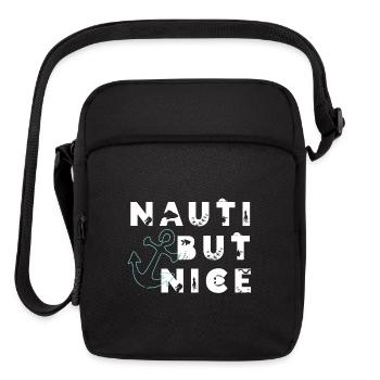 Nauti But Nice Nautical Sailing Pun - Upright Crossbody Bag - black - Front