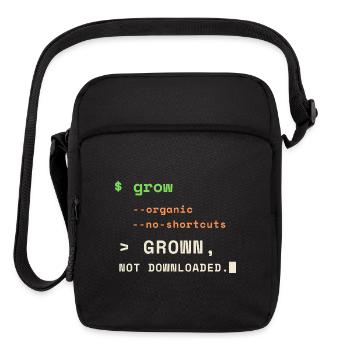 Grown Not Downloaded Farm Tech Minimal Design - Upright Crossbody Bag - black - Front