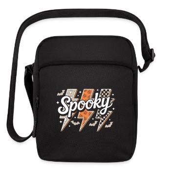 Spooky Retro Lightning Halloween - Upright Crossbody Bag - black - Front
