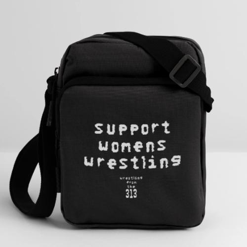 Support women’s wrestling (white) - Upright Crossbody Bag