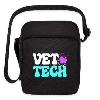veterinarian Stethoscope Vet Tech - Upright Crossbody Bag - black - Front