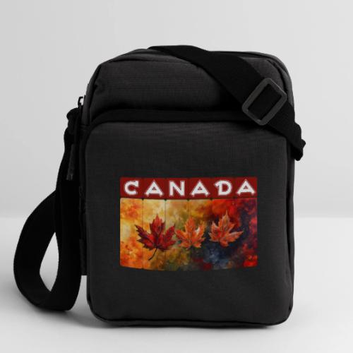 Painted Canada Leaves - Upright Crossbody Bag
