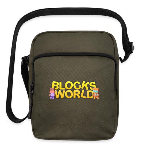 Blocksworld: Logo with Characters - Upright Crossbody Bag