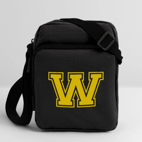 Letter W – Capital Athletic Alphabet Monogram - Upright Crossbody Bag