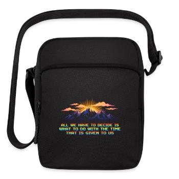 Neon Sunrise Peaks - Upright Crossbody Bag - black - Front