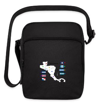 central america infographic - Upright Crossbody Bag - black - Front