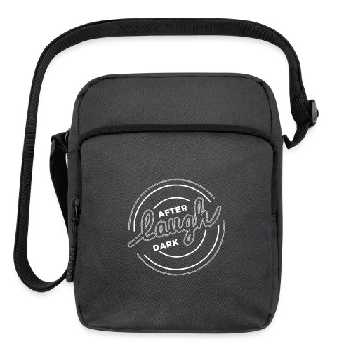 Laugh After Dark - White LOGO Collection - Upright Crossbody Bag