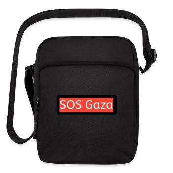 SOS Gaza - Upright Crossbody Bag - black - Front