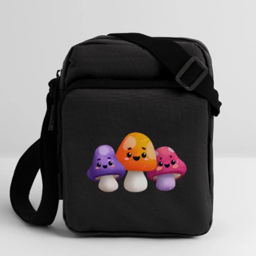 Colorful Mushroom Companions - Upright Crossbody Bag