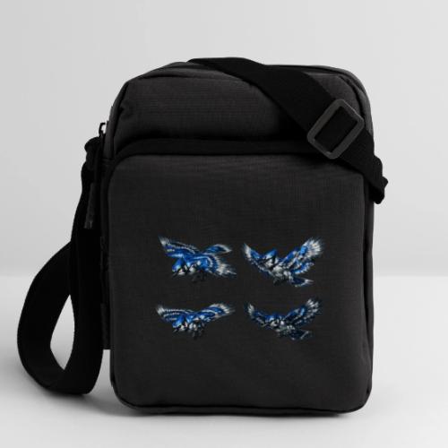 Silver Blue Jay Flight Stages - Upright Crossbody Bag