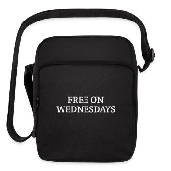Funny Quote Free Wednesdays - Upright Crossbody Bag - black - Front