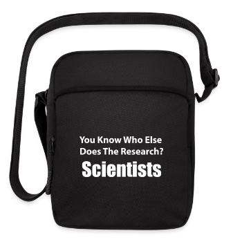 Funny Science Quote - Research & Facts Scientist - Upright Crossbody Bag - black - Front