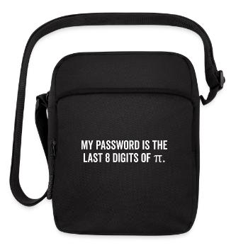 My Password is the Last 8 Digits of Pi - Upright Crossbody Bag - black - Front