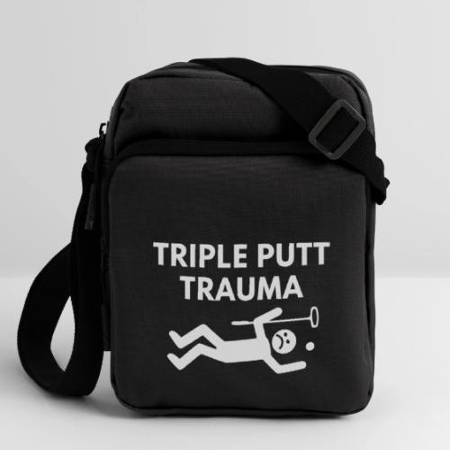 Triple Putt Trauma Funny Putter Quote - Upright Crossbody Bag