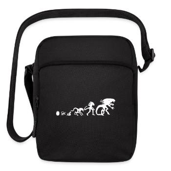 Evolution Alien tshirt - Upright Crossbody Bag - black - Front