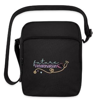 Future Veterinarian Script with Heart Stethoscope - Upright Crossbody Bag - black - Front