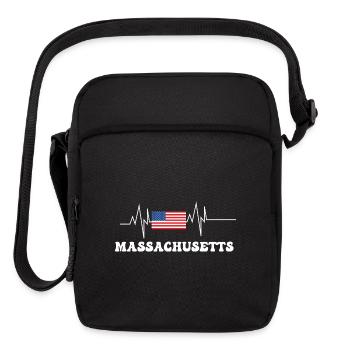 Massachusetts Heartbeat - Upright Crossbody Bag - black - Front