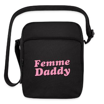 Femme Daddy Queer LGBTQ Pride Retro - Upright Crossbody Bag - black - Front