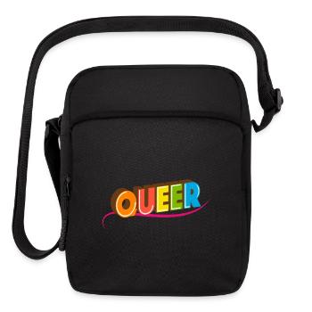 Queer Typo for Pride Month Equal Rights LGBTQ - Upright Crossbody Bag - black - Front