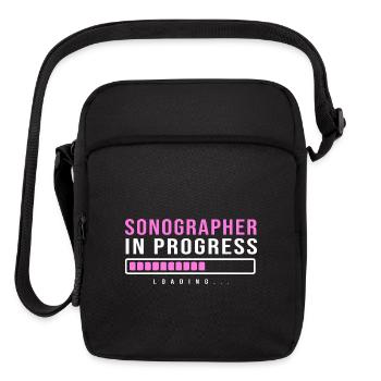Funny Ultrasound Vascular Sonographer In Progress - Upright Crossbody Bag - black - Front
