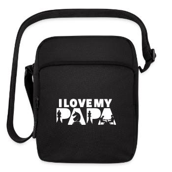 Funny Chess Player Life Pie Chart - Upright Crossbody Bag - black - Front