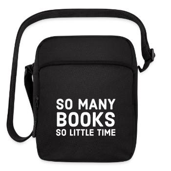 So many books So little time - Upright Crossbody Bag - black - Front