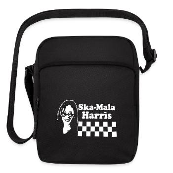 Kamala Harris Ska Mala Harris checkerboard shirt - Upright Crossbody Bag - black - Front