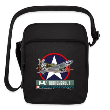 p47_tbolt_design - Upright Crossbody Bag - black - Front