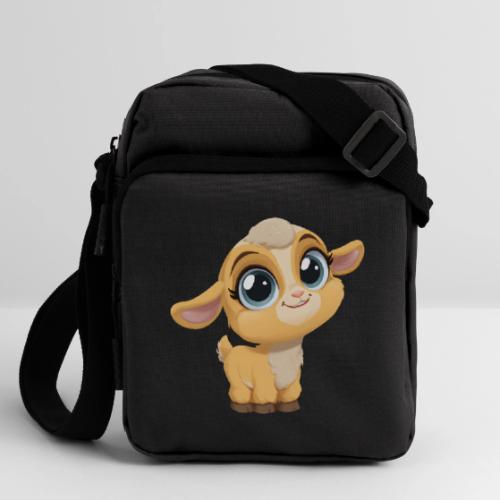 Sweet Cartoon Baby Goat with Joyful Smile - Upright Crossbody Bag