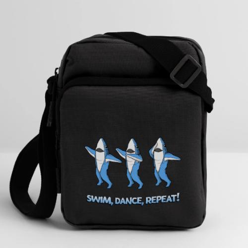 Dancing Sharks - Swim, Dance, Repeat - Upright Crossbody Bag
