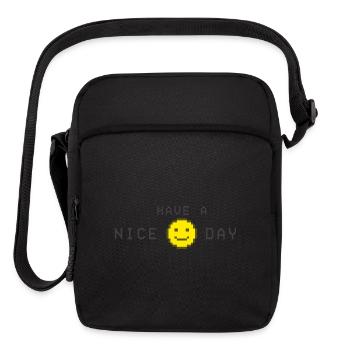 Have A Nice Day Pixel Retro 8 Bit - Upright Crossbody Bag - black - Front