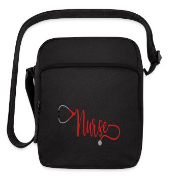 Nurse Stethoscope - Upright Crossbody Bag - black - Front