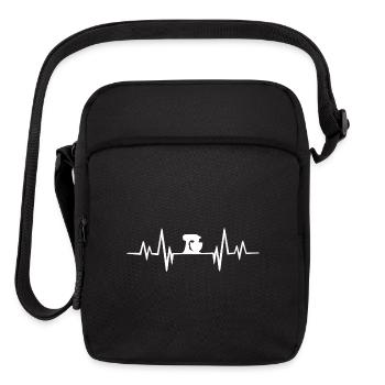 Baking heartbeat - Upright Crossbody Bag - black - Front
