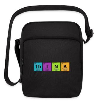 Think Periodic Table Typography - Upright Crossbody Bag - black - Front