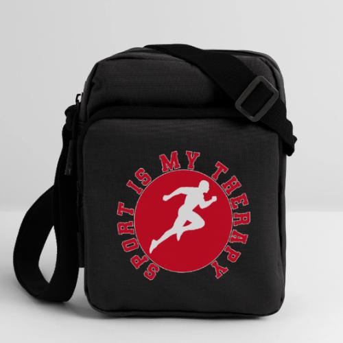 Sport Is My Therapy – Running Motivation Badge - Upright Crossbody Bag