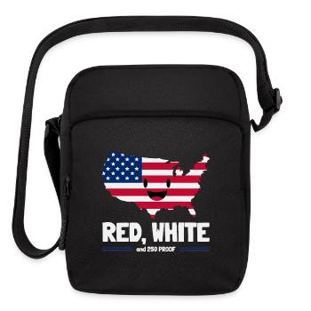 Red White and 250 Proof - Upright Crossbody Bag - black - Front