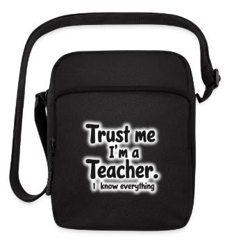 Teacher Mode On School Graphic Funny Teaching - Upright Crossbody Bag - black - Front