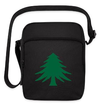 Massachusetts Flag Tree - Upright Crossbody Bag - black - Front