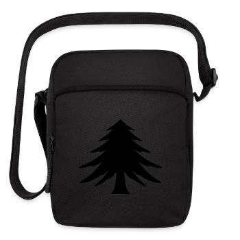 Massachusetts Flag Tree black - Upright Crossbody Bag - black - Front