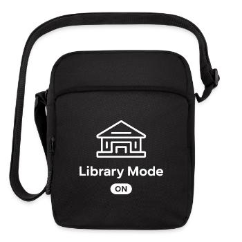 Library Mode On - Upright Crossbody Bag - black - Front