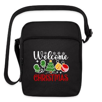 Welcome Christmas Ornaments - Upright Crossbody Bag - black - Front