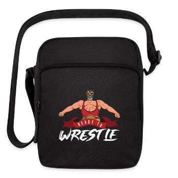  Ready To Wrestle Luchador Wrestling Design - Upright Crossbody Bag - black - Front
