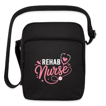 Rehab Nurse Heart Stethoscope - Upright Crossbody Bag - black - Front